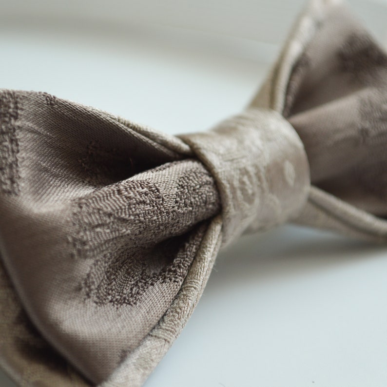 Two color brown bow tie Two layer bow tie two color ties Double color bow tie bow tie for husband Dark brown bow tie wedding gift