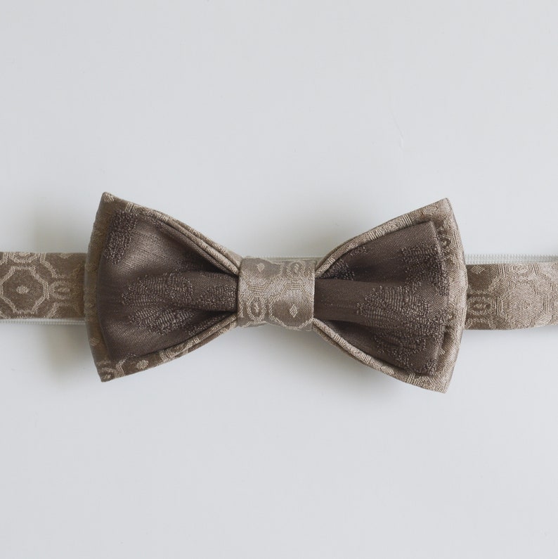 Two color brown bow tie Two layer bow tie two color ties Double color bow tie bow tie for husband Dark brown bow tie wedding gift