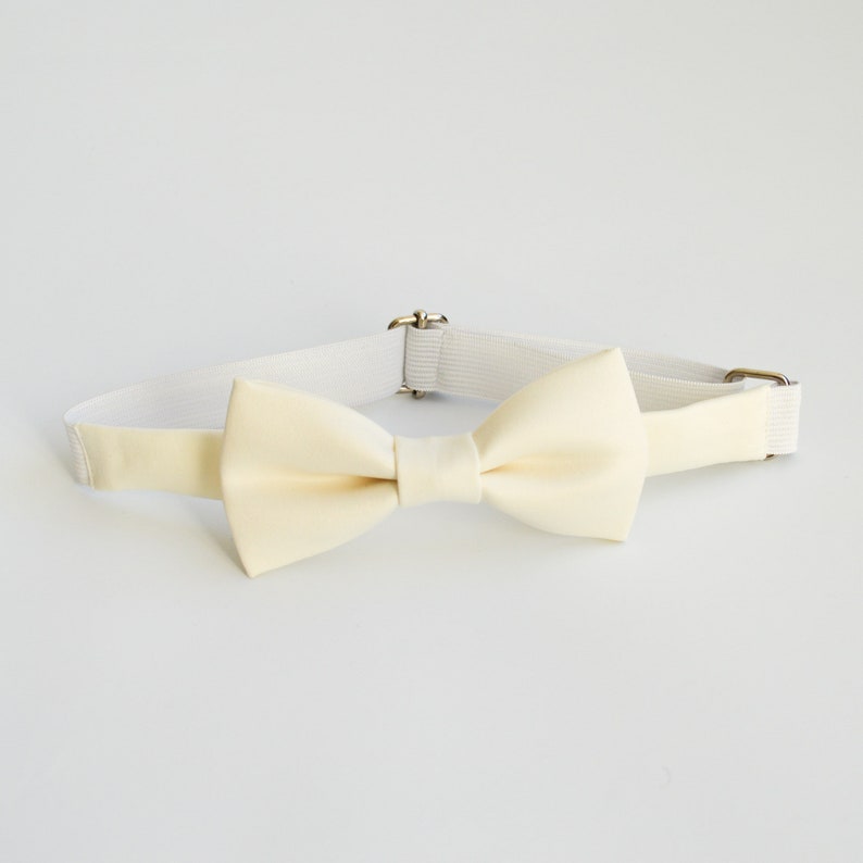 Milk White Bow Tie Simple One Fold Bow Tie off White Bow Etsy