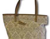 Shopper shopping bag lifestyle bag vintage canvas leather strap tote bag tote bag