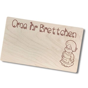 Frühstücksbrettchen aus Holz Oma ihr Brettchen Bild 3