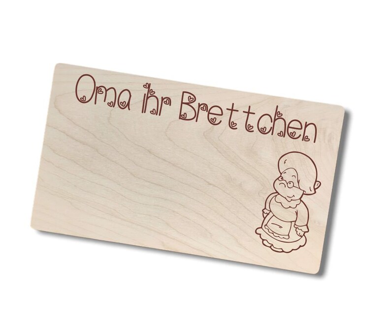 Frühstücksbrettchen aus Holz Oma ihr Brettchen Bild 3