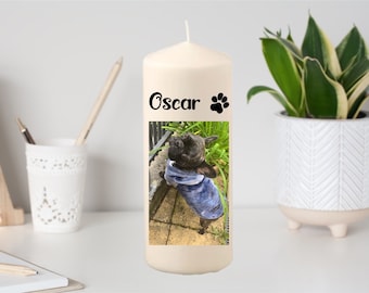 Photo Candle With Your Pet | True color print sealed with nanotechnology