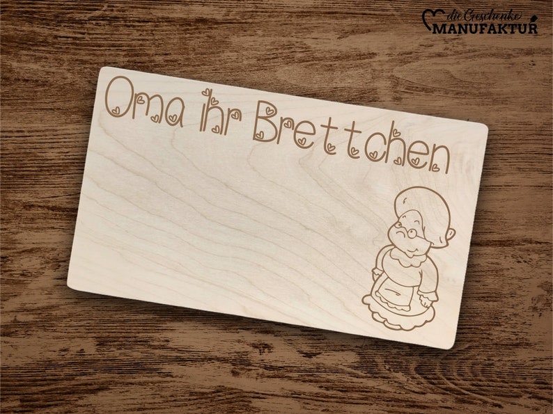 Frühstücksbrettchen aus Holz Oma ihr Brettchen Bild 2