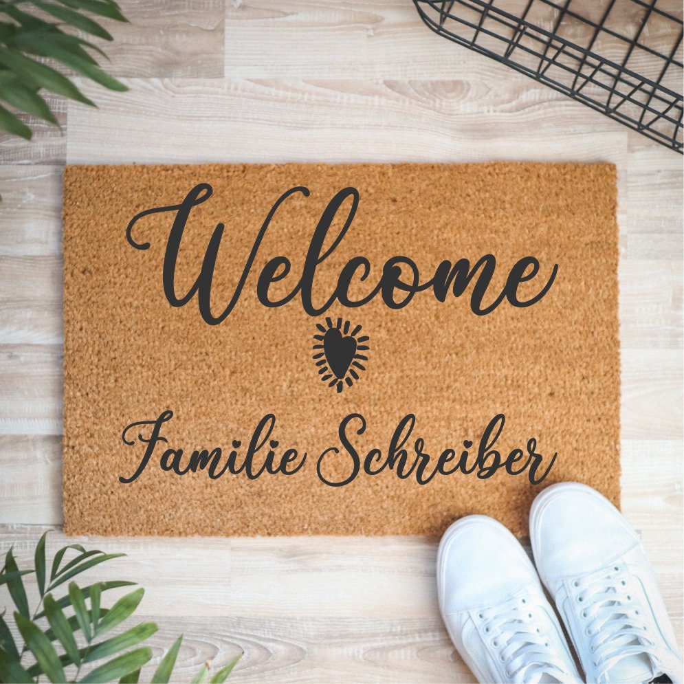 Personnalise Le Tapis de Sol Intérieur en Fibres Noix Coco | Tapis Cocos 60 X 40 cm Pour Séchage Pai