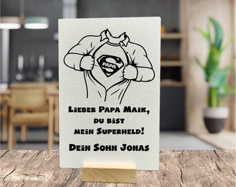 Personalisiertes Geschenk für Papa | Tischaufsteller mit Spruch | Vatertag