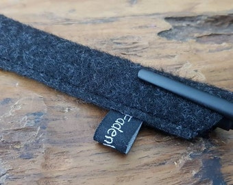 Pen case/ballpoint pen case - felt - anthracite