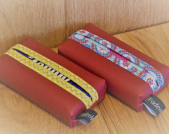 Taschentüchertasche / Taschentücher - Kunstleder - bordeaux - MUSTHAVE für die Handtasche