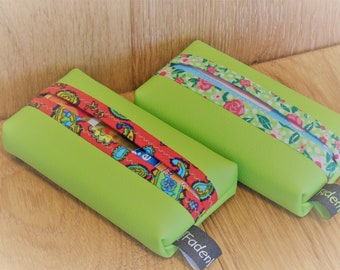 Taschentüchertasche / Taschentücher - Kunstleder - grün - MUSTHAVE für die Handtasche
