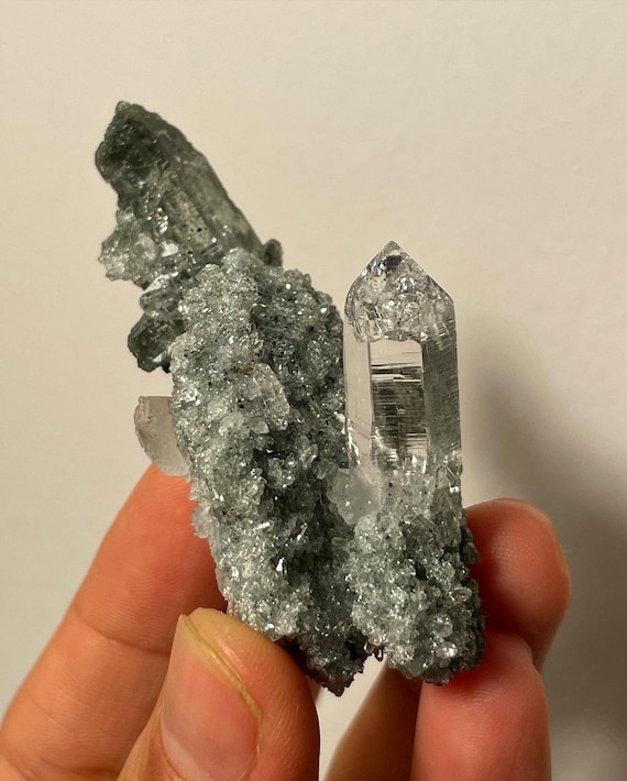 Himalayan Clear Quartz with Green Chlorite