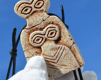 Eye Idol Artifact,Sumerian pendant,Museum quality, Anunnaki,Watchers,Wandjina, Stone Artifact,Alien gift,Ancient Alien, Almond shaped eyes
