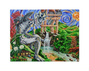 Taino, Caracaracol, Itiba Cahubaba, Deminán, Arawak, Zemi, Cemi, Taino painting, Velveteen Minky Blanket
