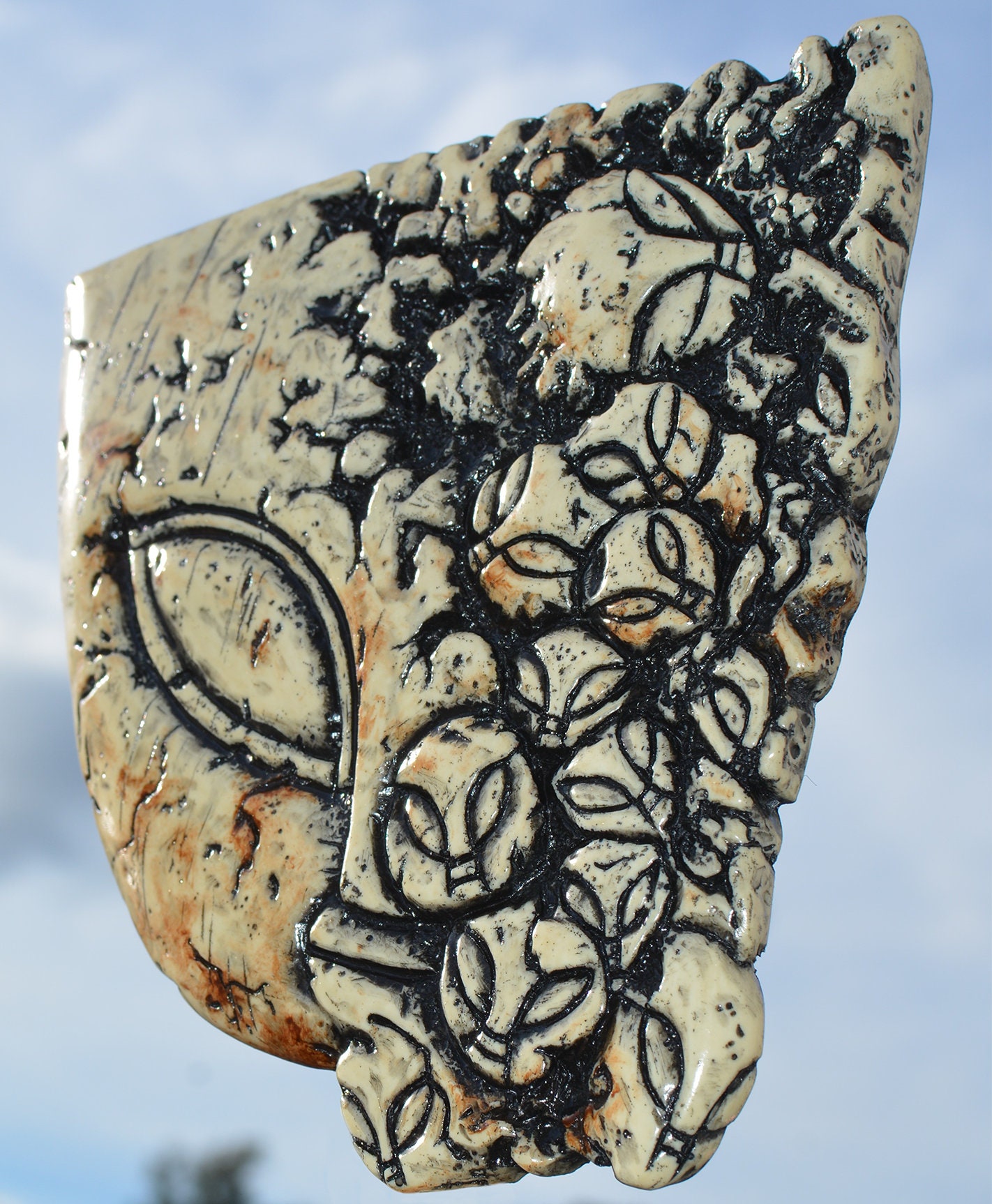 Ojuelos Stone Wall Art Sculpture Ancient Alien Etsy