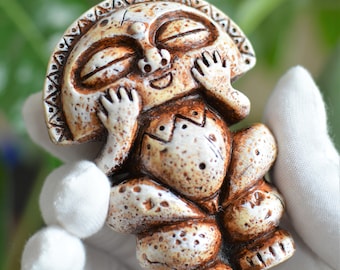 Diosa Luna, Taino Moon Goddess, Taino Artifact, Ancient Alien, Extraterrestrial, Anunnaki, UFO, Taino fine art, Daka Taino,Boricua,Dominican