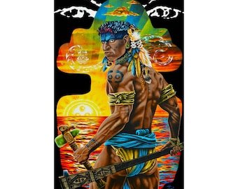 Ribelle, Cacique, Hatuey, Taino, Arawak, Nativo americano, Poster opaco