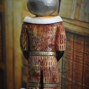 Wandjina Figurine, Creation Spirit, Rain God, Ancient Alien, UFO, Dream Time, Kimberley Australia, desktop figurine, Crystal inlay, Original image 4