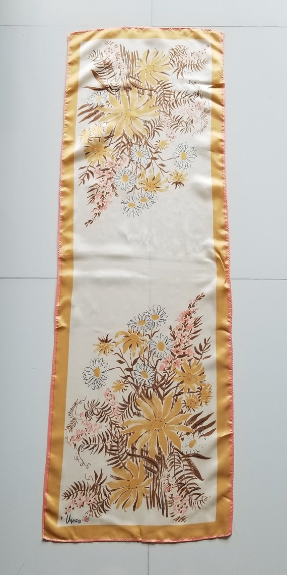 Vintage Vera Neumann Sunflower Rectangle Scarf