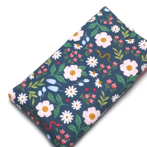 Handytasche mit Reißverschlussfach Blumen blau bunt Geschenk Bild 5