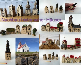 Saalfelder Tore Nachbildung historischer Häuser Stadtmauer Keramik Miniaturhaus Straße Hotel Eigenheim Klinik Praxis Pension Bergfried Burg