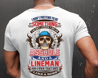 Camiseta de liniero sin pretensiones, camiseta de liniero genial, liniero domina todo como un jefe, regalo para liniero #boss2-lineman