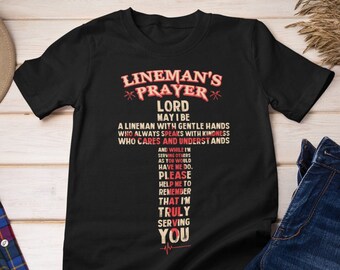 T-shirt lijnwachter, shirt grensrechter, cadeau lijnwachter, geweldig shirt lijnwachter, cool shirt lijnwachter #serving-lineman