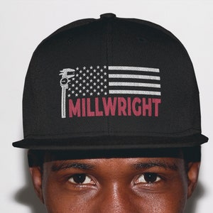Millwright Snapback-keps, presenter till Millwright, amerikansk flagga Millwright-keps, Millwright-keps, brodera Millwright-keps #flagcap1-millwright