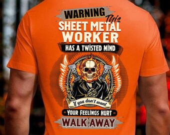 Sheet Metal Worker Shirt Sheet Metal Worker Gift T Shirt with Skeleton Graphic Cool Sheet Metal Worker T-shirt #hurt1-sheetmetalworker