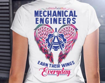 Mechanical Engineer Shirt Mechanical Engineer Gift Proud T Shirt with Wings Mechanical Engineer T-shirt for Her #wings-mechanicalengineer