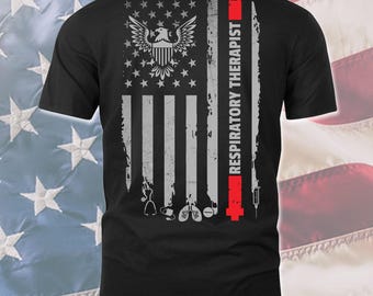 Respiratory Therapist T-Shirt American Respiratory Therapist Gift USA Shirt for Respiratory Therapist #flagtool-respiratorytherapist