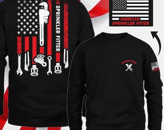 Sprinkler Fitter Shirt American Sprinkler Fitter Gift Sprinkler Fitter USA T Shirt for Sprinkler Fitter T-shirt #Fltosl3-sprinklerfitter