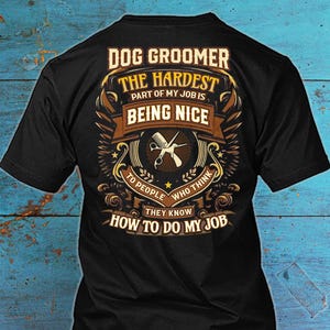 Hondentrimsalon cadeau hondenkapper cadeau grappig T-shirt met citaat voor hondentrimster T-shirt #nice4-doggroomer