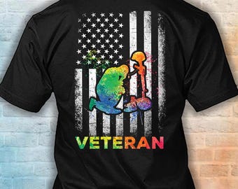 American Veteran Shirt, Veteran Logo Patriotic Gift, Proud Veteran Hoodie #flagcolor-Veteran