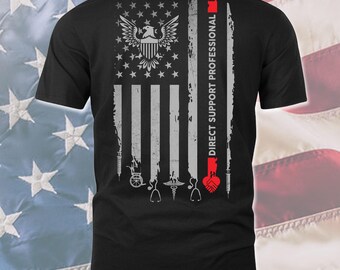 T-shirt professionnel de soutien direct américain Cadeau professionnel de soutien direct américain Chemise USA pour DSP #flagtool-directsupportprofessional