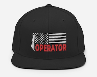 Cappello snapback da operatore, berretto da operatore, regali per operatori, cappello con ricamo da operatore