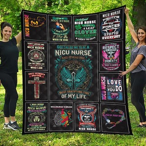 NICU Krankenschwester Decke NICU Krankenschwester Geschenk Decke mit Collage Decke für weibliche NICU Krankenschwester Geschenk für Sie #collageF-nicunurse