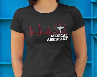 Medical Assistant Shirt Gift for Medical Assistant Heartbeat Graphic T Shirt for Medical Assistant Logo T-shirt #beat1-medicalassistant