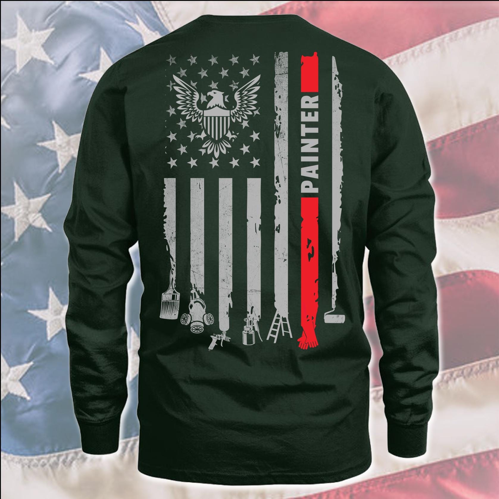 Painter T-shirt American Painter Gift Painter T Shirt 4th of July