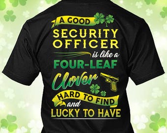 Security Officer St. Patrick's Day Shirt Security Officer Clover Shirt Security Officer Irish T-shirt Gift #clover3-securityofficer