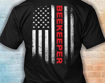 American Flag Beekeeper Shirt, Minimalist Flag Beekeeper Gift, Proud Beekeeper Hoodie #flagname-beekeeper