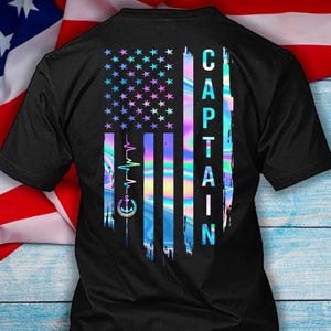 Captain Shirt American Captain Gift Proud Captain Shirt USA Shirt for Captain #flagheart1-captain