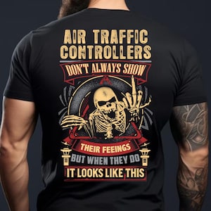 Air Traffic Controller Shirt Air Traffic Controller Gift Savage T Shirt with Skull Graphic Air Traffic Controller T-shirt #show-airtraffic