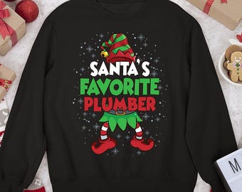 Pull Humoristique Père Noël Plombier - Sweatshirt Amusant Pour Bricoleur
