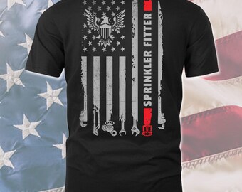 Sprinkler Fitter American Flag Shirt – Veteran Gift – Veteran T-Shirt, Hoodie, Long Sleeve T-shirt #flagtool-sprinklerfitter