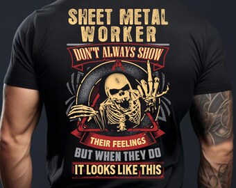 Sheet Metal Worker Shirt Sheet Metal Worker Gift Savage T Shirt with Skull Graphic for Sheet Metal Worker T-shirt #show-sheetmetalworker