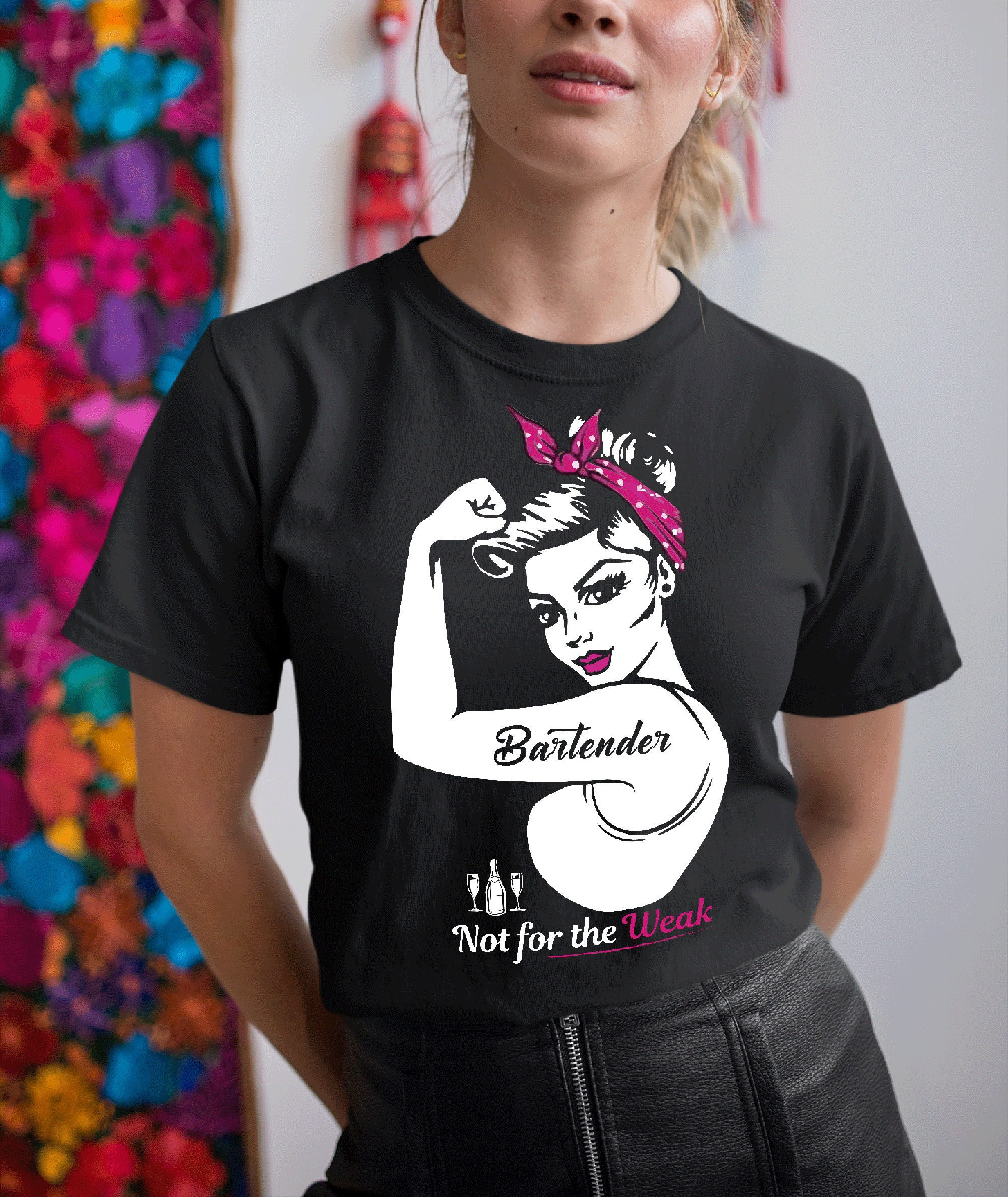 Womens Bartender Not For The Weak Strong T Shirt For Women Womens Bartender Not For The Weak Strong T Shirt For Women