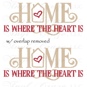 Home is where the heart is Entryway Décor Living Room Décor vinyl wall decal vinyl wall art vinyl sticker home décor image 4