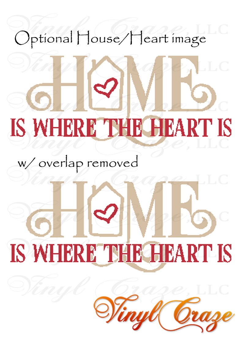 Home is where the heart is Entryway Décor Living Room Décor vinyl wall decal vinyl wall art vinyl sticker home décor image 4