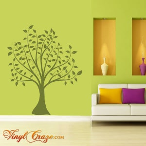 Spring Tree with leaves Vinyl Wall Decal image 2
