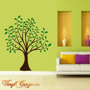 Spring Tree with leaves Vinyl Wall Decal image 1