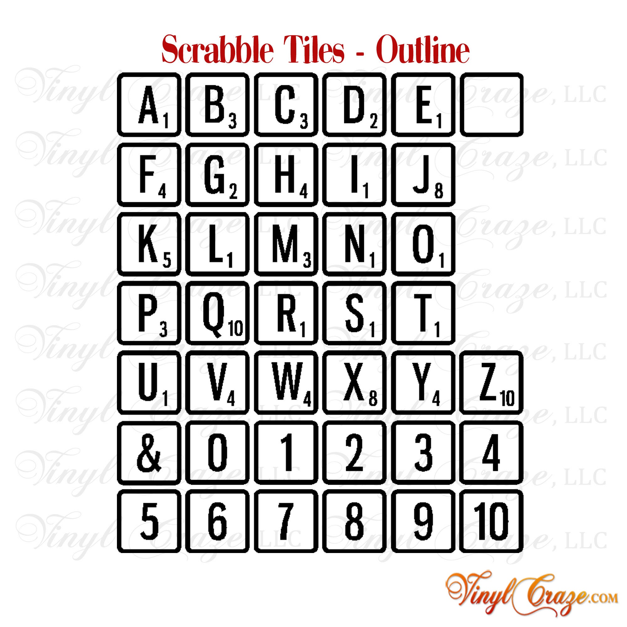 Scrabble Tile Decal Custom Scrabble Tile Vinyl Wall Decal Etsy